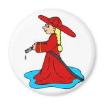 Firewoman Refrigerator Magnet