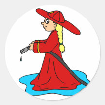 Firewoman Sticker