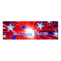 Firework business card template skinny