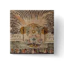 Firework Display in the Place Louis XV Pinback Button