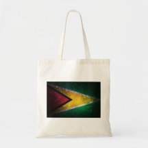 Firework; Guyana Flag Tote Bags