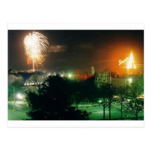 firework stone postcard