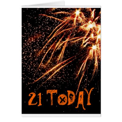 fireworks 21st card by caffimages