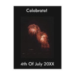 Fireworks 4th July Postcard