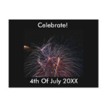 Fireworks 4th July Postcard