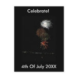 Fireworks 4th July Postcard