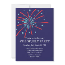 Fireworks 4th of July Party Invitation