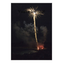 Fireworks Celebration at Night Custom Invitations