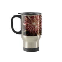 Fireworks Couple Kissing Silhouette Coffee Mug
