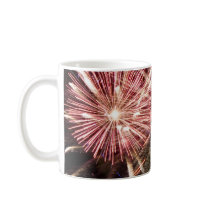 Fireworks Couple Kissing Silhouette Coffee Mug