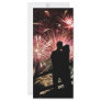 Fireworks Couple Kissing Silhouette Custom Rack Cards