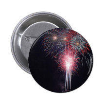 Fireworks Diego Bay On The Fourth Of July Pinback Buttons