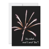Fireworks Engagement Party Invitation