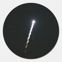 Fireworks go off! round sticker
