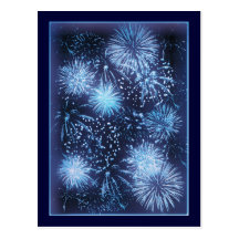 Fireworks greetings postcards