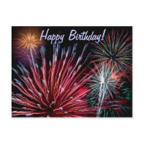 Fireworks, Happy Birthday! Post Cards