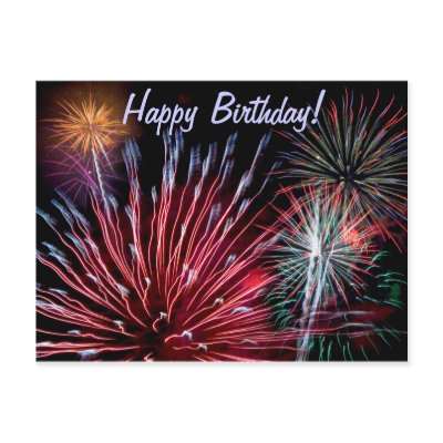 Fireworks, Happy Birthday! Post Cards by dlindeneau