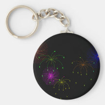 Fireworks Hapy New Year Key Chain