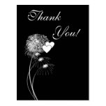 Fireworks & Hearts Thank You Postcard