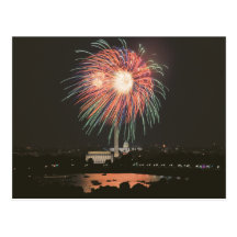 Fireworks over Washington DC Postcard