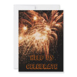 Fireworks Party invitation card