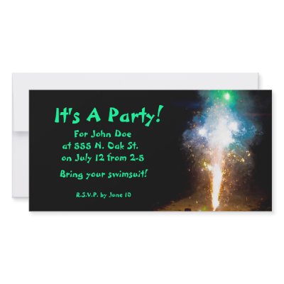fireworks party invite picture card by imagia77