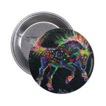 Fireworks Pony Button Pin