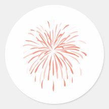 Fireworks Round Stickers
