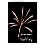 Fireworks Summer Wedding Announcement Greeting Card