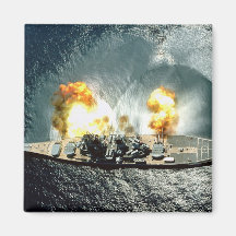 Firing Full Broadside Fridge Magnets