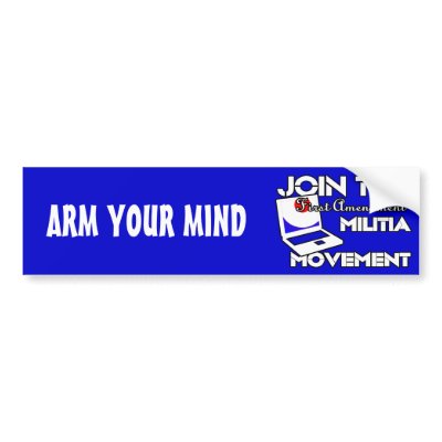 First Amendment Militia Bumper Stickers by webcarve