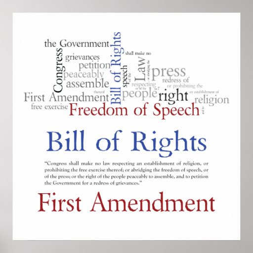 First Amendment Rights - Freedom Of Speech Posters | Zazzle