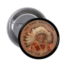First Americans For Obama Button