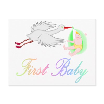 First Baby (Stork) Postcards by CelebrationZazzle