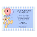 First Birthday Balloon Bear Invitations