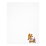 first birthday cute teddy bear design personalized letterhead