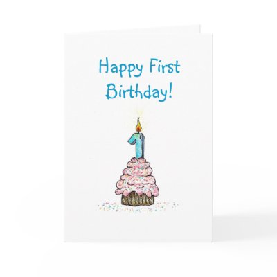 First Birthday Religious Card by pamdicar