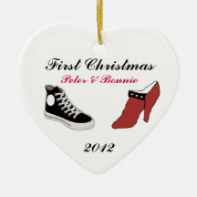First Christmas 2012 Shoe Christmas Ornament