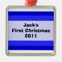 First Christmas Decoration Blue Christmas Tree Ornament