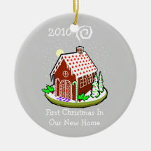 First Christmas In Our New Home 2010 (Gingerbread) Christmas Ornament