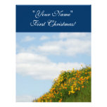 First Christmas Scrapbook paper Blue Sky Customized Letterhead