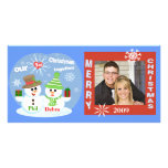 First Christmas Snowmen Couples Photo Card