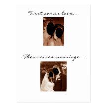First comes love... We're having a baby! Post Card