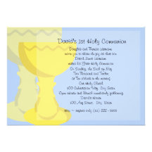 First Communion Chalice Invitations