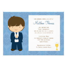 First Communion Invitation for Boy