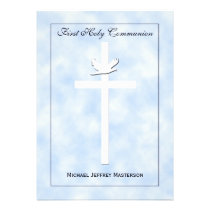 First Communion Invitation for Boys invitations