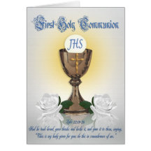 First communion invitation greeting cards