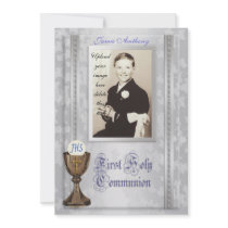 First Communion Invitation with photo