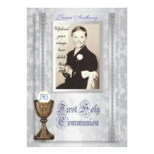 First Communion Invitation with photo