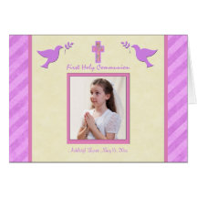 First Communion Thank You Card for a Girl